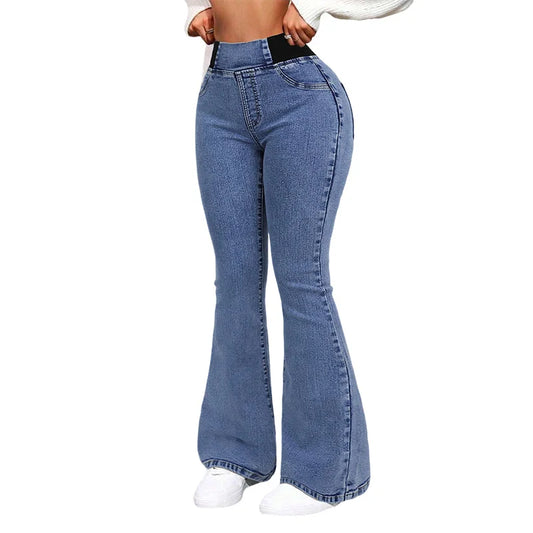 Kamila™ | Jeansy flare z wysokim elastycznym stanem