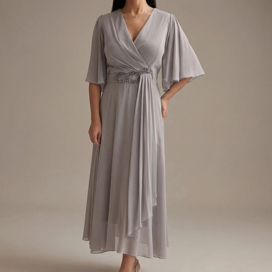 Ewelina | Elegancka sukienka szyfonowa