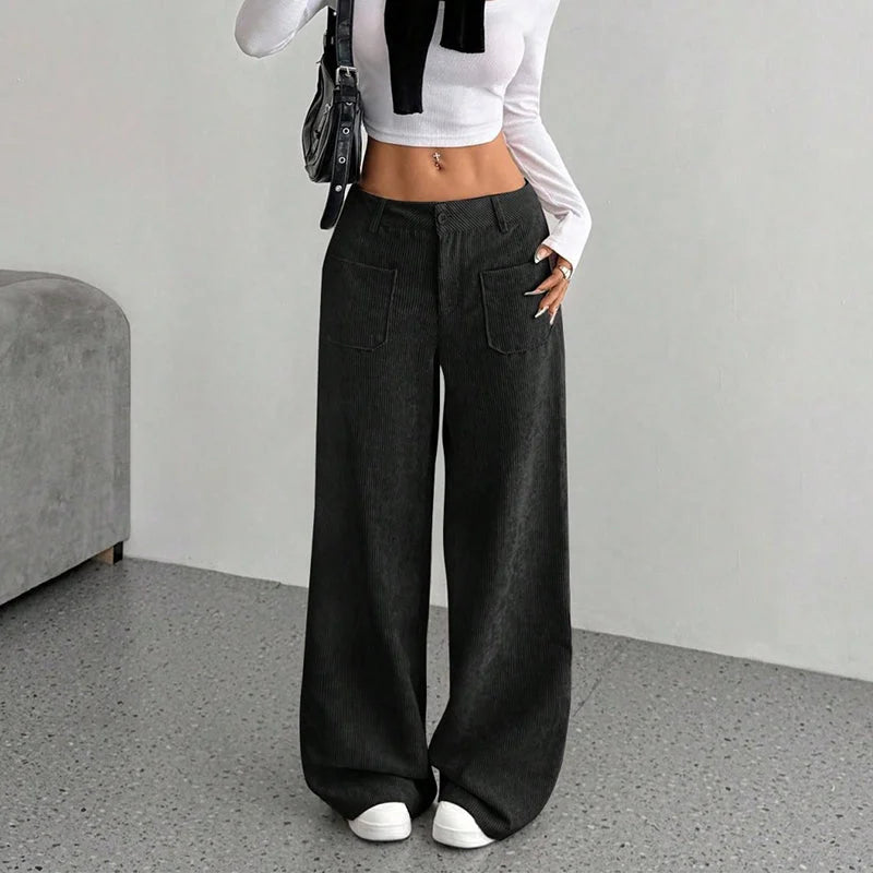 👖 Spodnie Julia™ – damskie spodnie z wysokim stanem i szerokimi nogawkami
